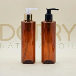 FLACON 250ML PET MARRON AVEC POMPE A LOTION