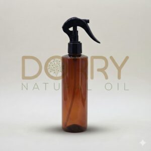 FLACON 250ML PET MARRON AVEC MINI TRIGER NOIR